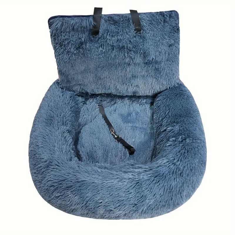Siège Auto Douillet pour Chien – Cocoon Sécurisé en Fausse Fourrure