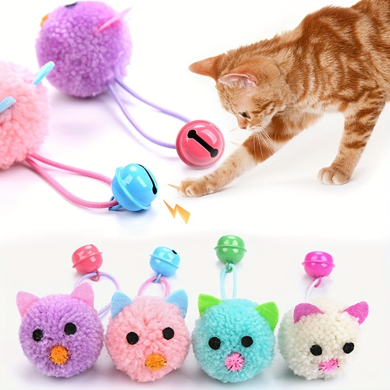Jouet Souris en Peluche avec Clochette pour Chat