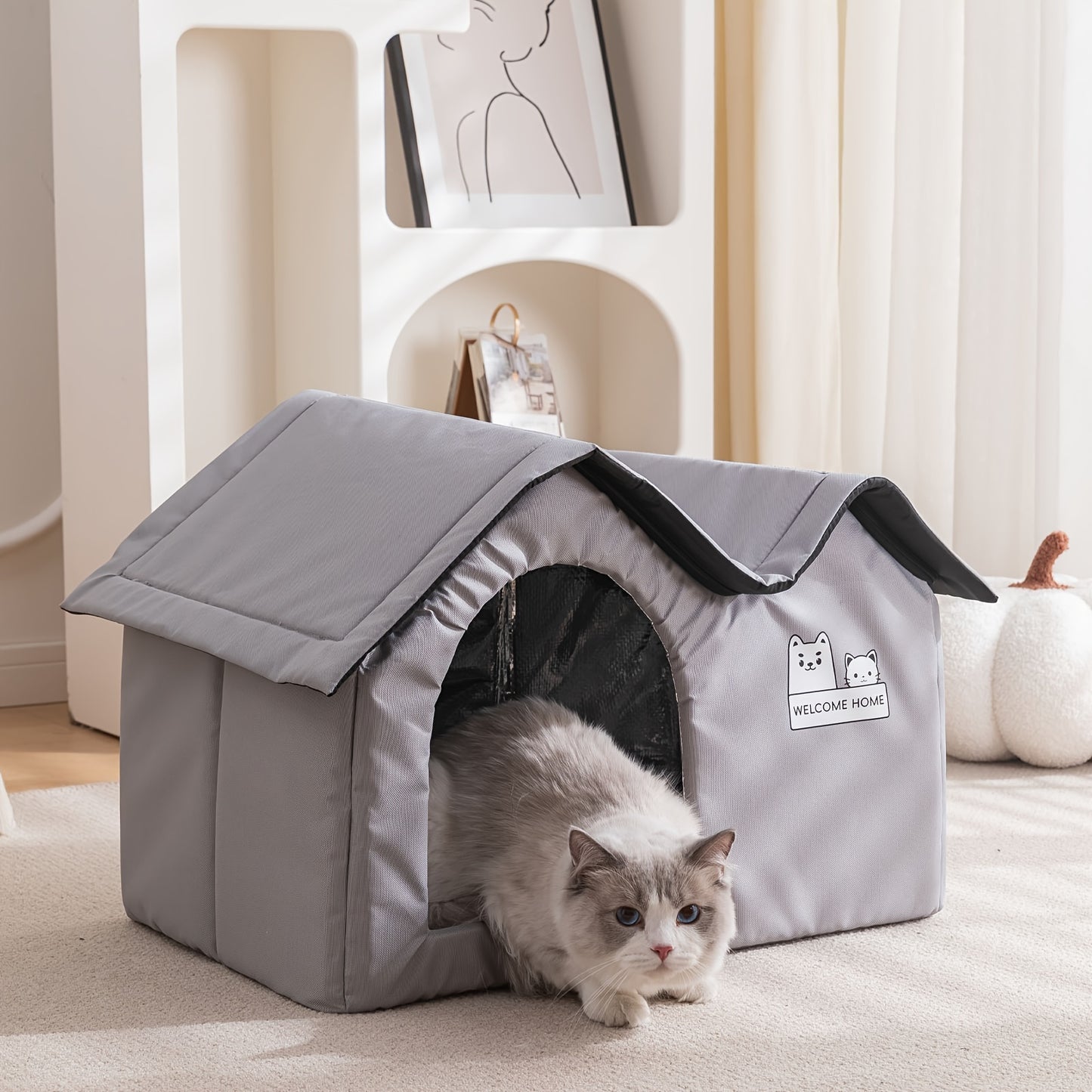 Maison isotherme imperméable pour chat et petit chien