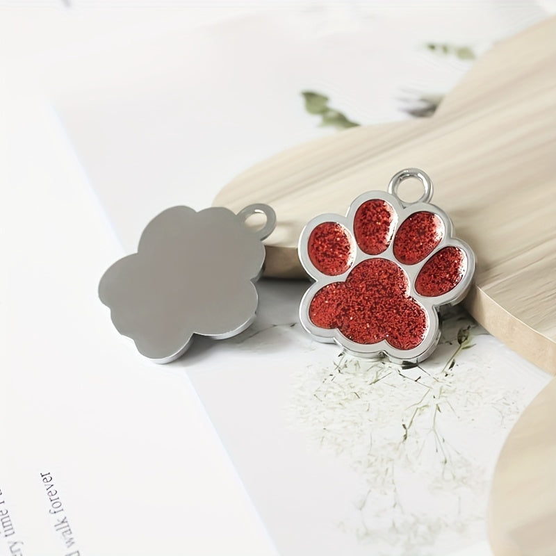 Médaille Patte colorée pour collier de Chien