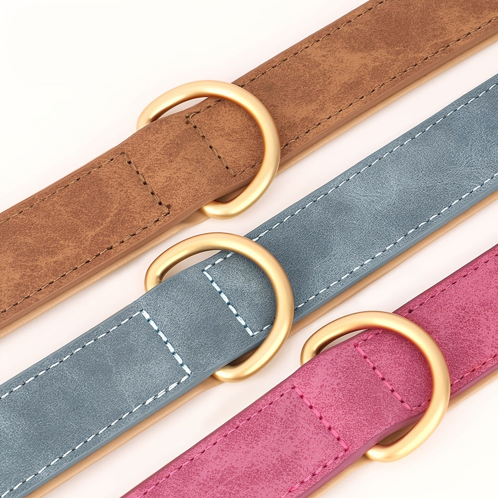 Collier en Simili Cuir Rembourré pour Chien