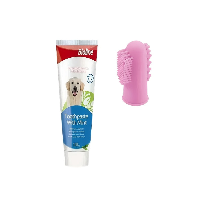 Kit Dentaire Silicone PetSmile avec Dentifrice Bioline