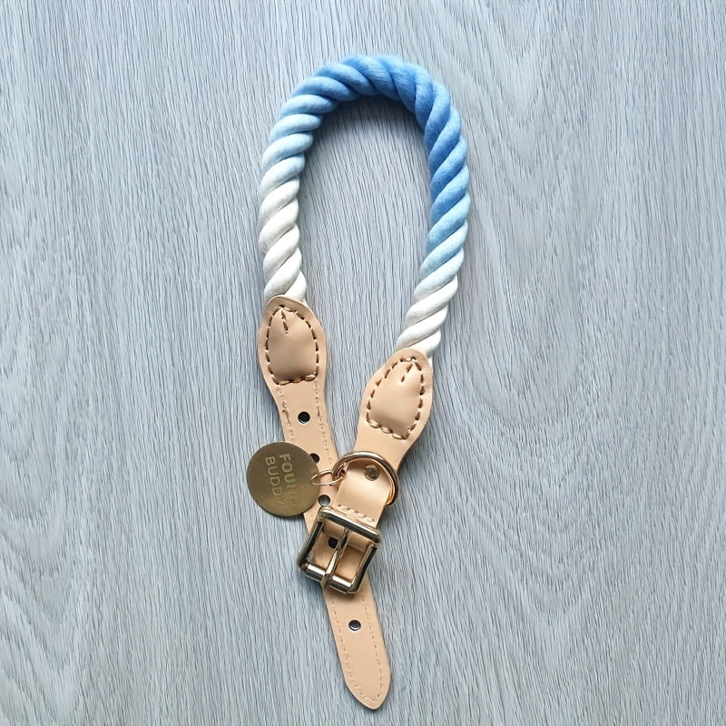 Collier Pastel Corde Tressée pour Chien