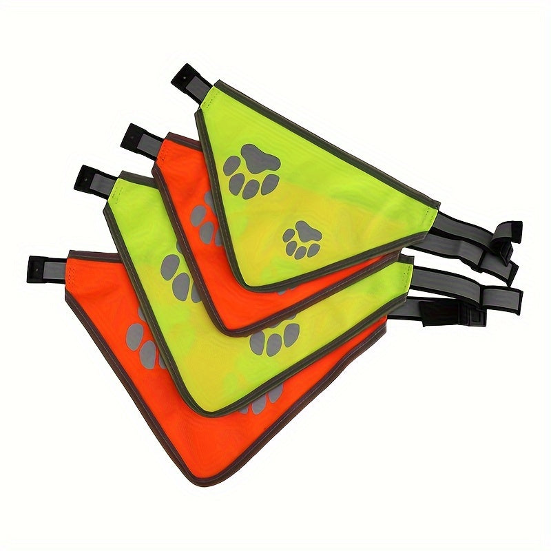 Bandana Réfléchissant Fluorescent à Clip pour Chiens et Chats