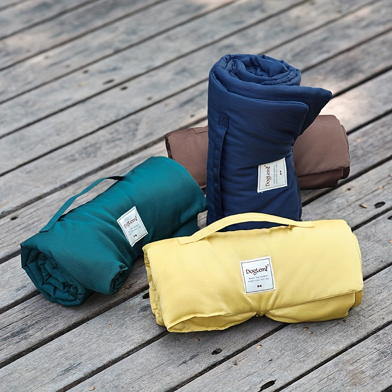 Couverture Pliable Rétro pour Chien – Matelassée, Portable et Élégante