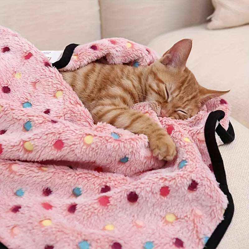 Couverture Douce à Pois Colorés pour Chien et Chat