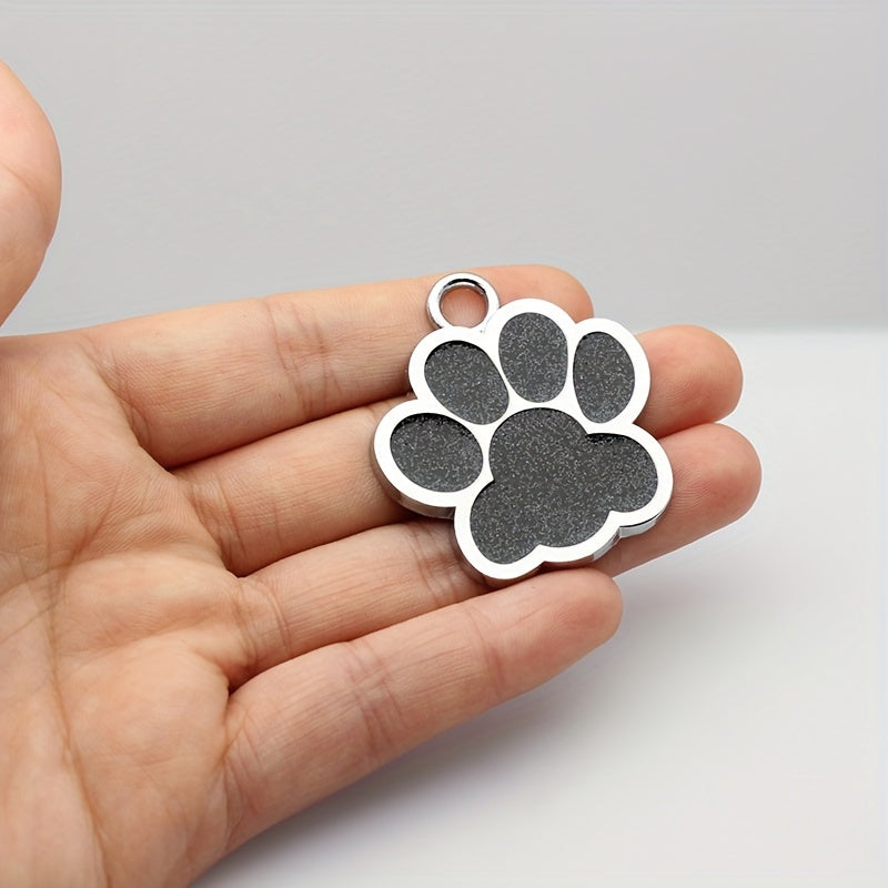 Médaille Patte colorée pour collier de Chien