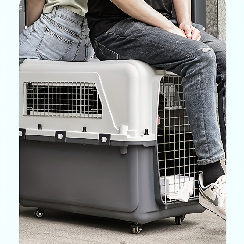 Caisse de Transport à Roulettes pour Chien
