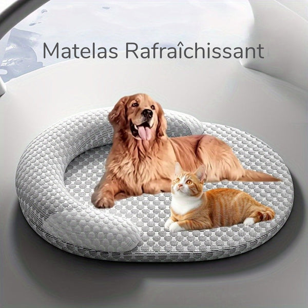 Matelas Rafraîchissant Ovale pour Chien et Chat– Fibres Techniques