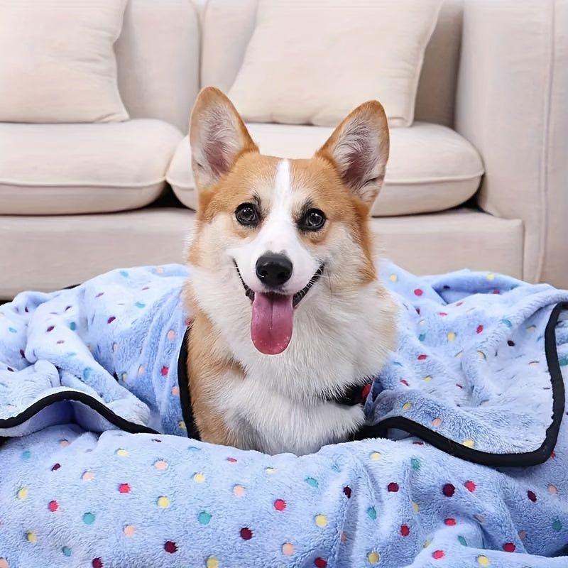 Couverture Douce à Pois Colorés pour Chien et Chat