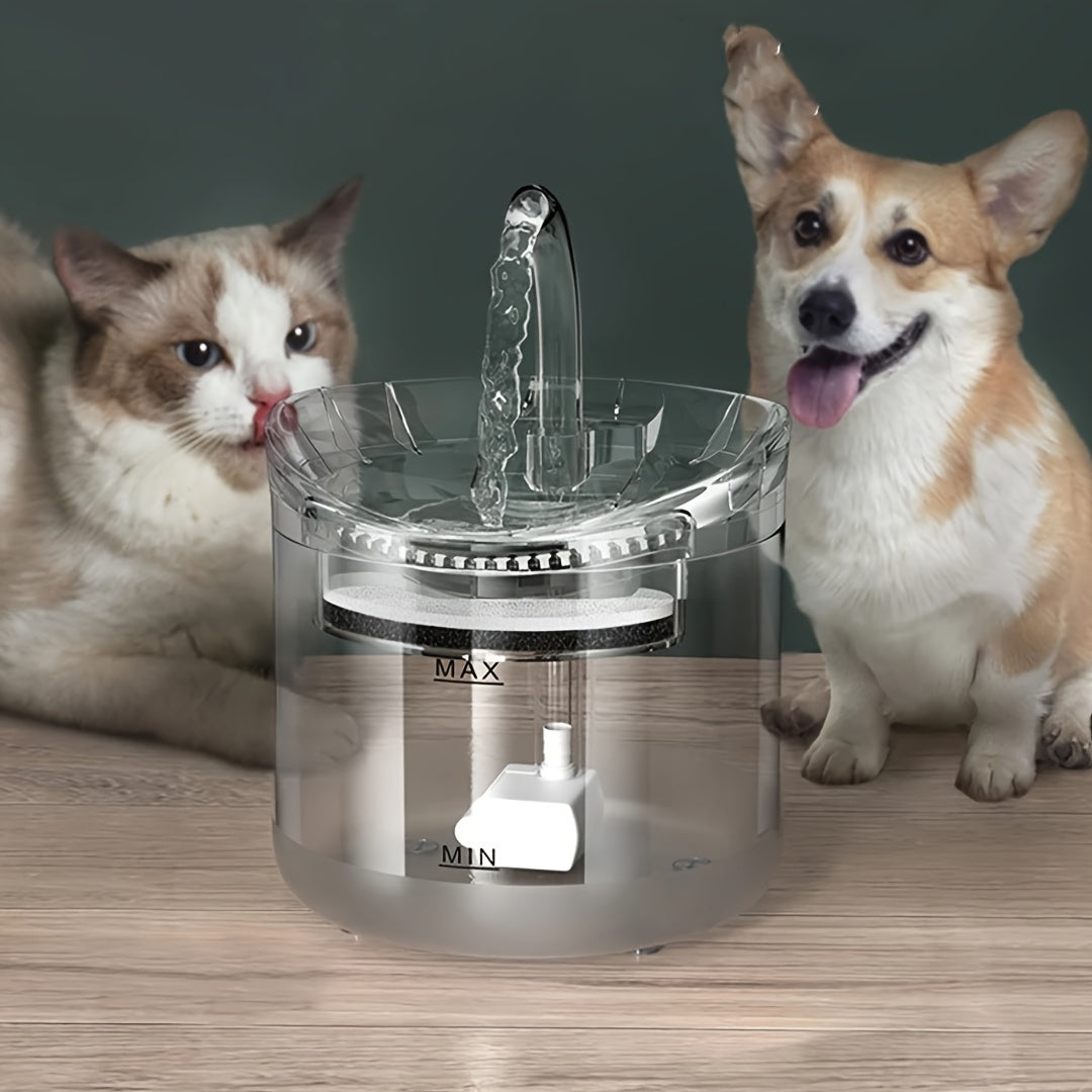 Fontaine 1,8L USB transparente pour Chat & Chien avec double mode