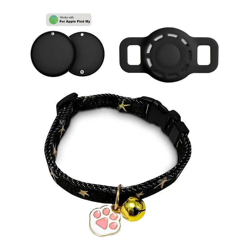 Collier GPS Intelligent pour Chat avec Dispositif Anti-Perte et Support Protecteur
