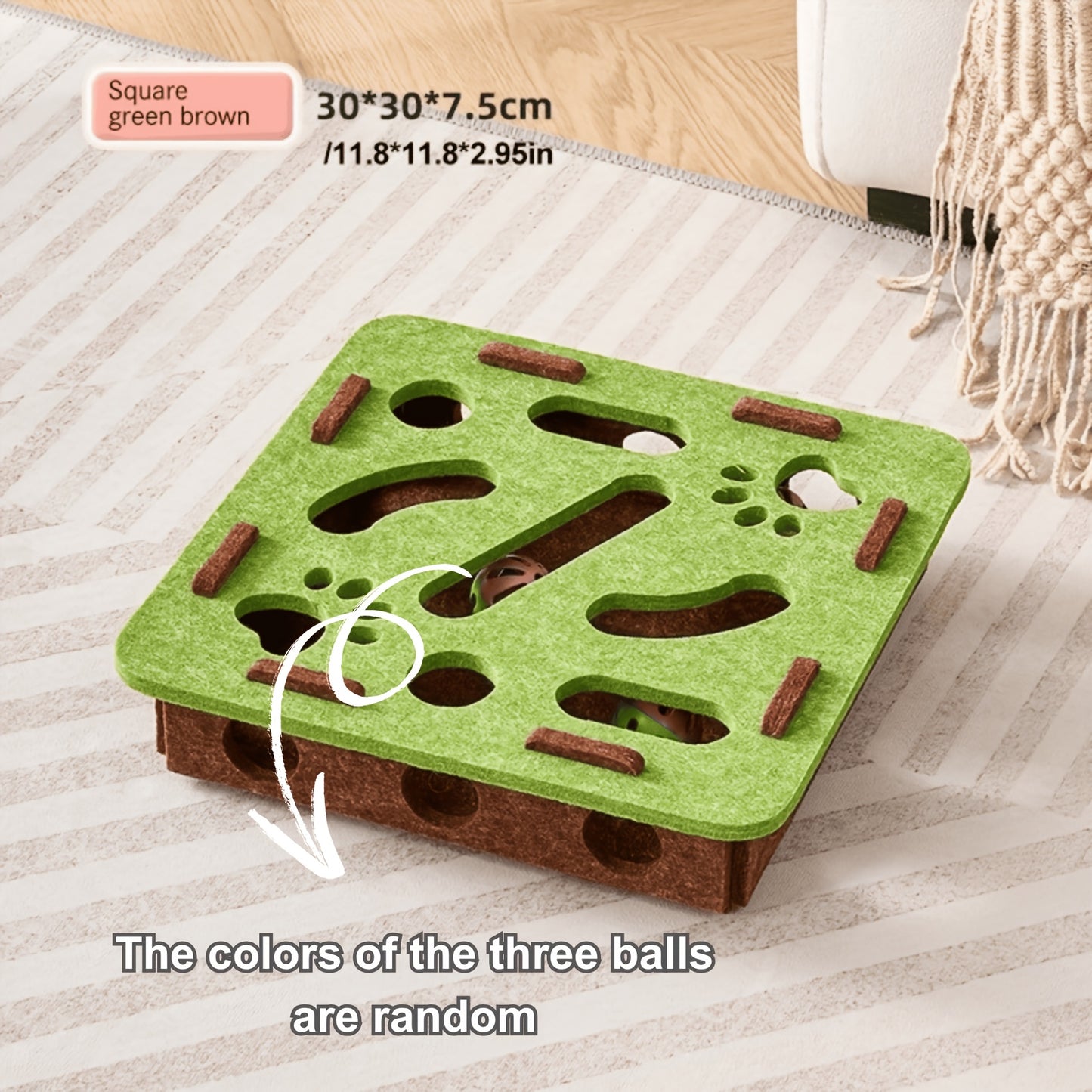 Boîte de Jeu Interactive pour Chat avec Balles