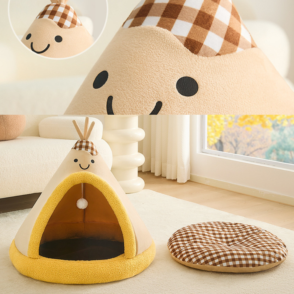 Tente Tipi Douillette pour chien ou chat – Coussin amovible