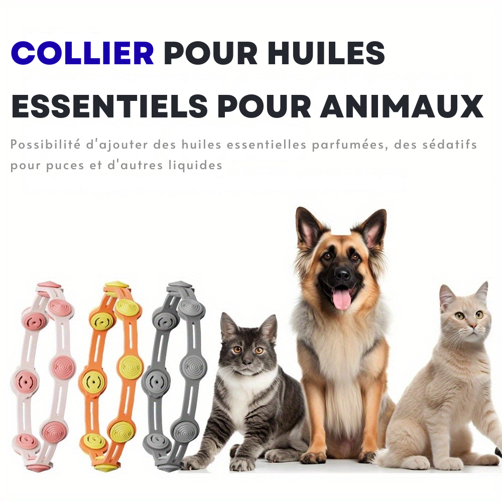 Collier Diffuseur d’Huiles Essentielles pour Chiens et Chats