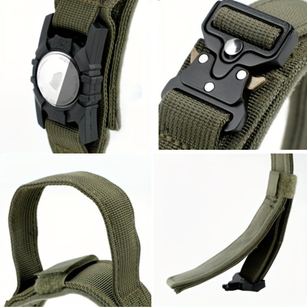Collier Tactique pour Chien avec poignée et support GPS