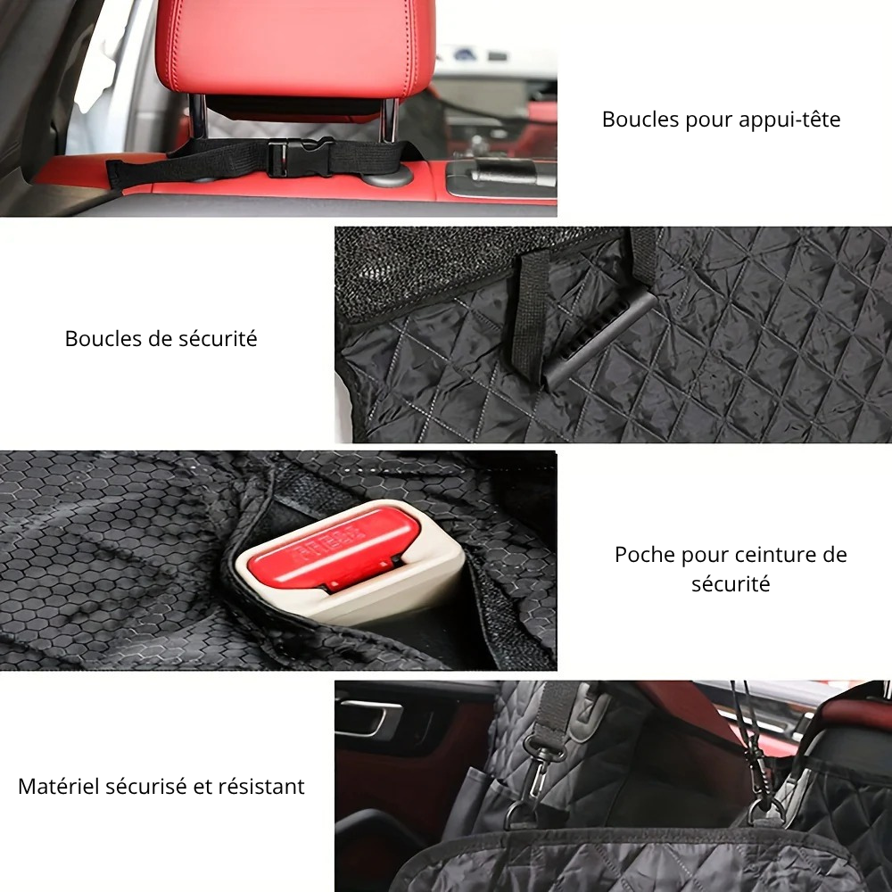 Housse de Siège Voiture pour Chien Antidérapante et Imperméable