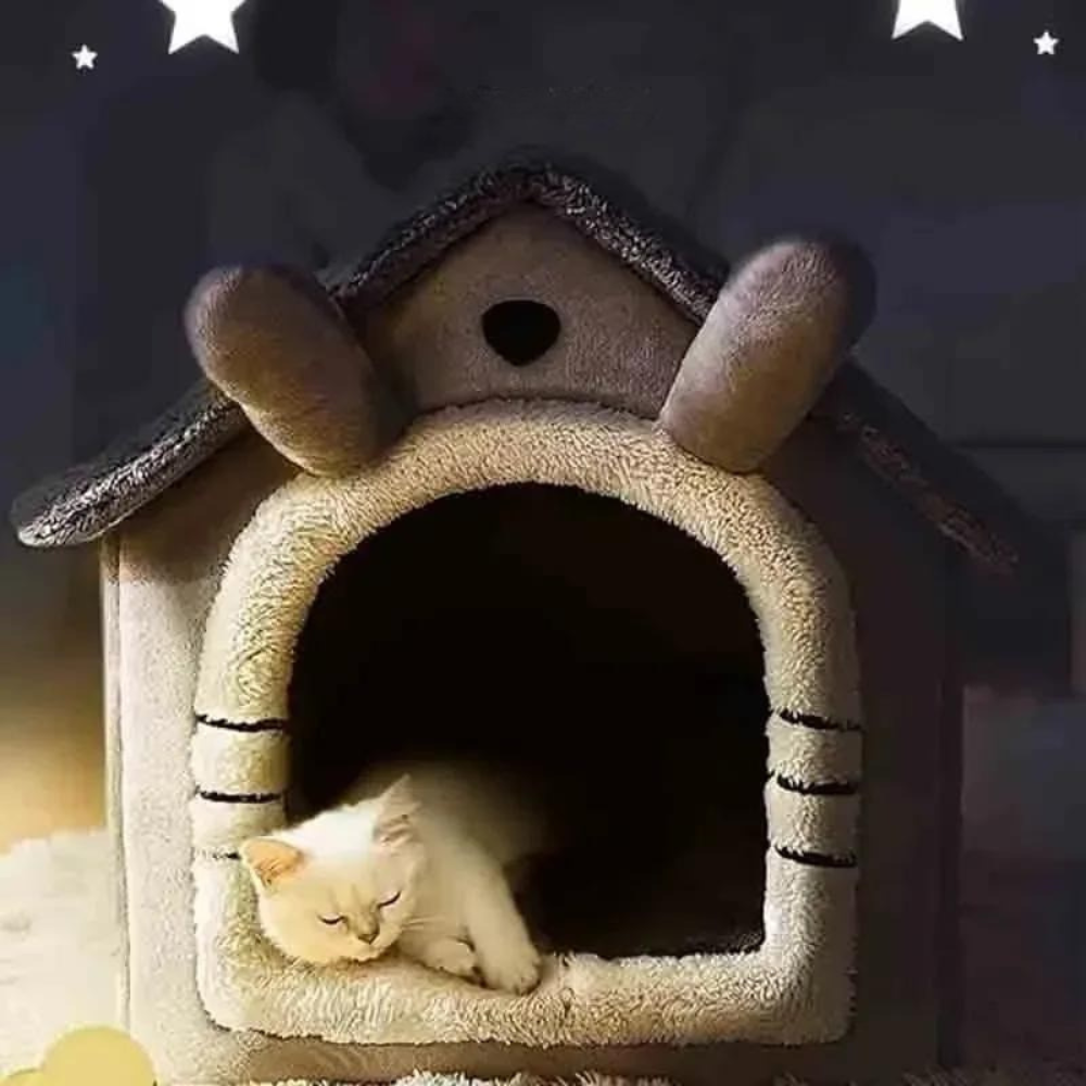Maison Douce en Velours pour Petits Chiens ou Chats