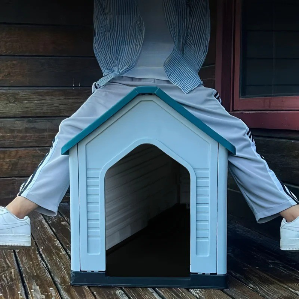 Niche Plastique Extérieur pour Chien - Toit coloré
