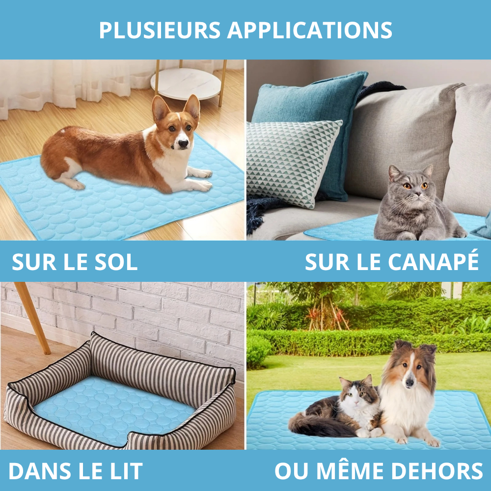 Tapis Rafraîchissant Extra-Large pour Chien – Ice Pad Respirant pour Été
