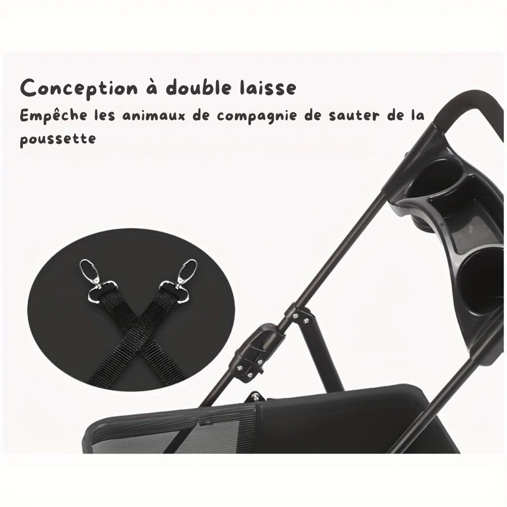 Poussette Convertible Premium pour Chats et Petits Chiens