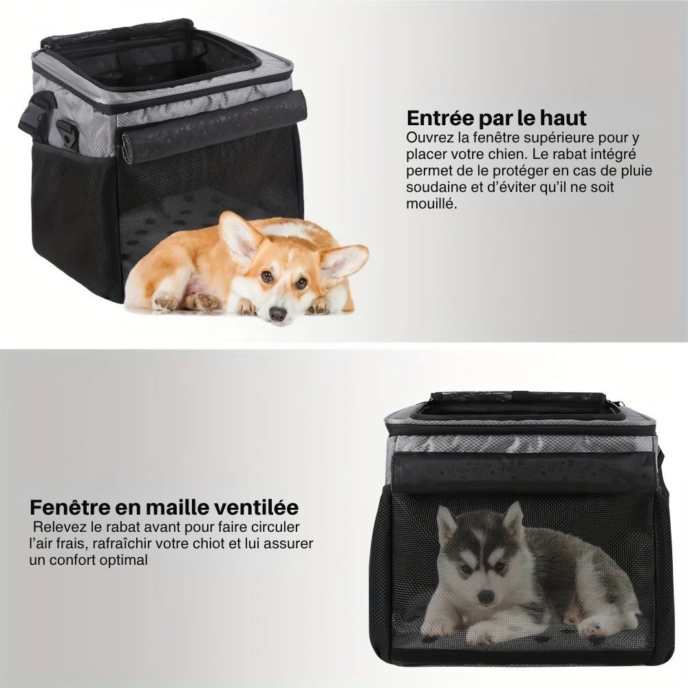 Panier vélo étanche 4-en-1 pour Chien et Chat