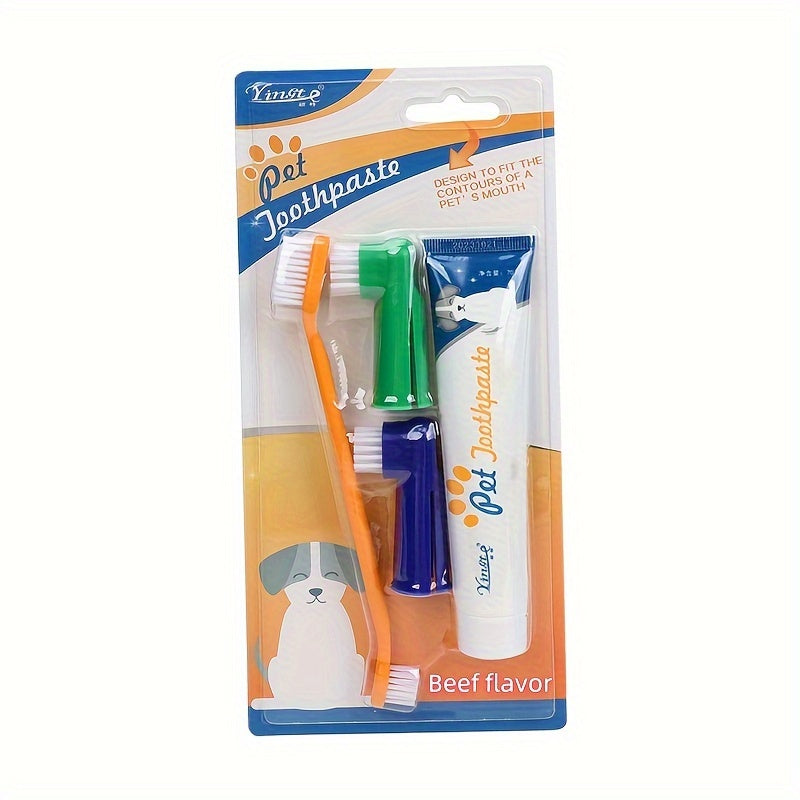 Brosse à Dents Souple et Dentifrice pour Chiens et Chats