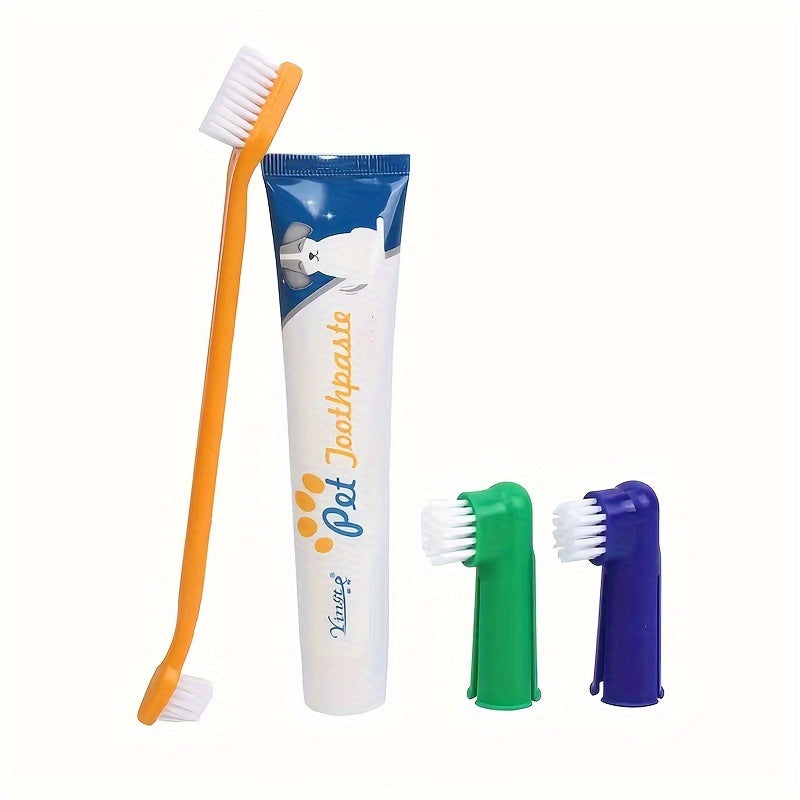 Brosse à Dents Souple et Dentifrice pour Chiens et Chats