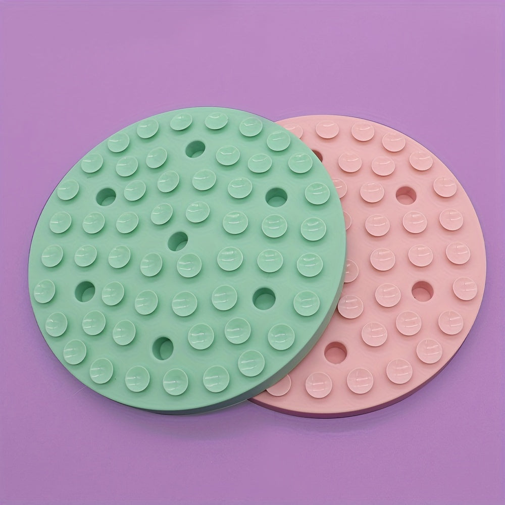 Tapis à Lécher Fleurs en Silicone Anti-Glouton avec Ventouses
