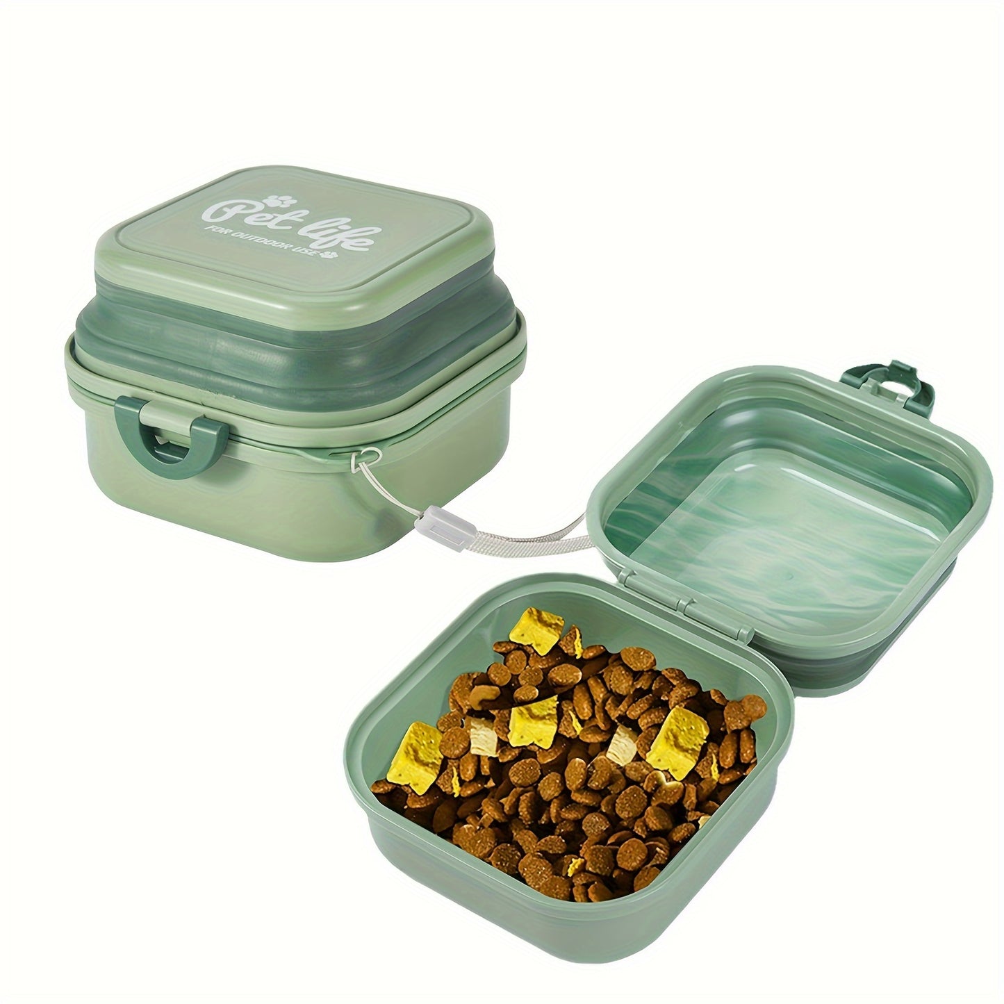 Gamelle de voyage pliable 2-en-1 pour Chien