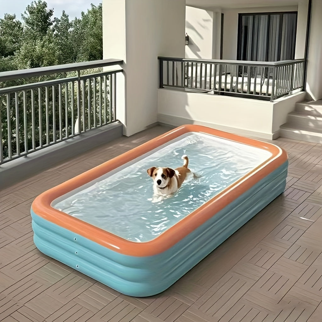 Piscine Gonflable Rectangulaire XXL pour Chiens