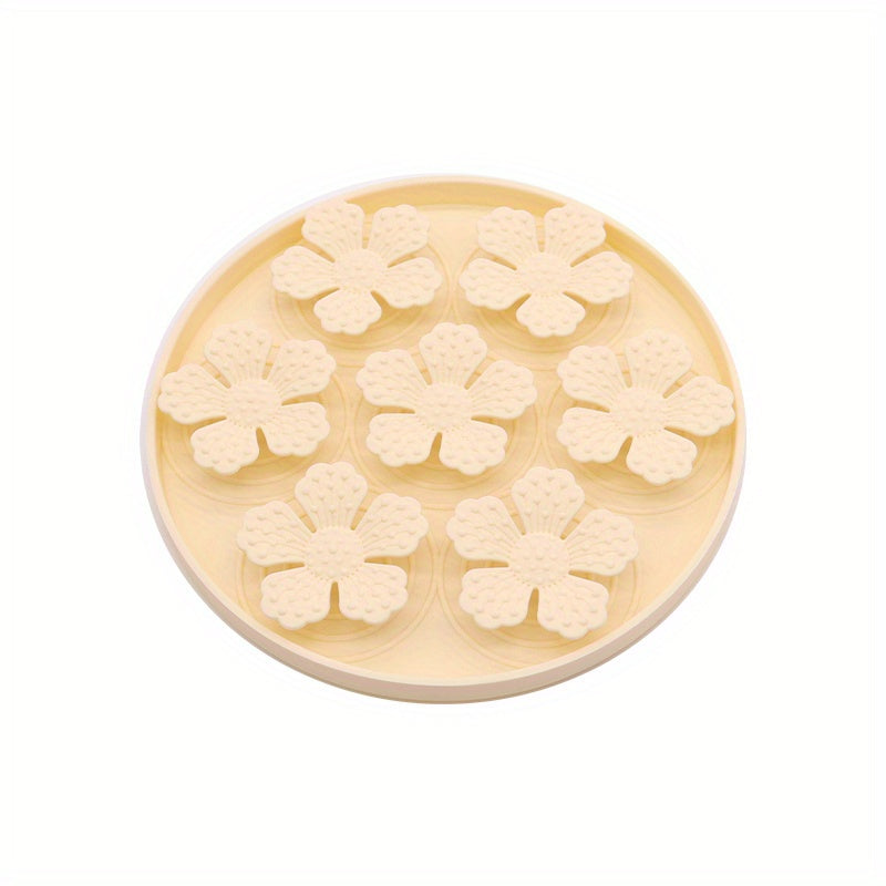 Tapis à Lécher Fleurs en Silicone Anti-Glouton avec Ventouses