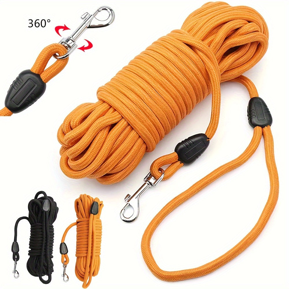 Longe en Nylon avec Mousqueton Rotatif pour Chien – 5 à 15 mètres