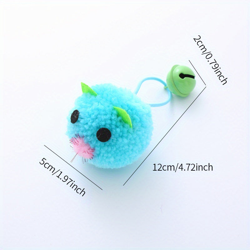 Jouet Souris en Peluche avec Clochette pour Chat