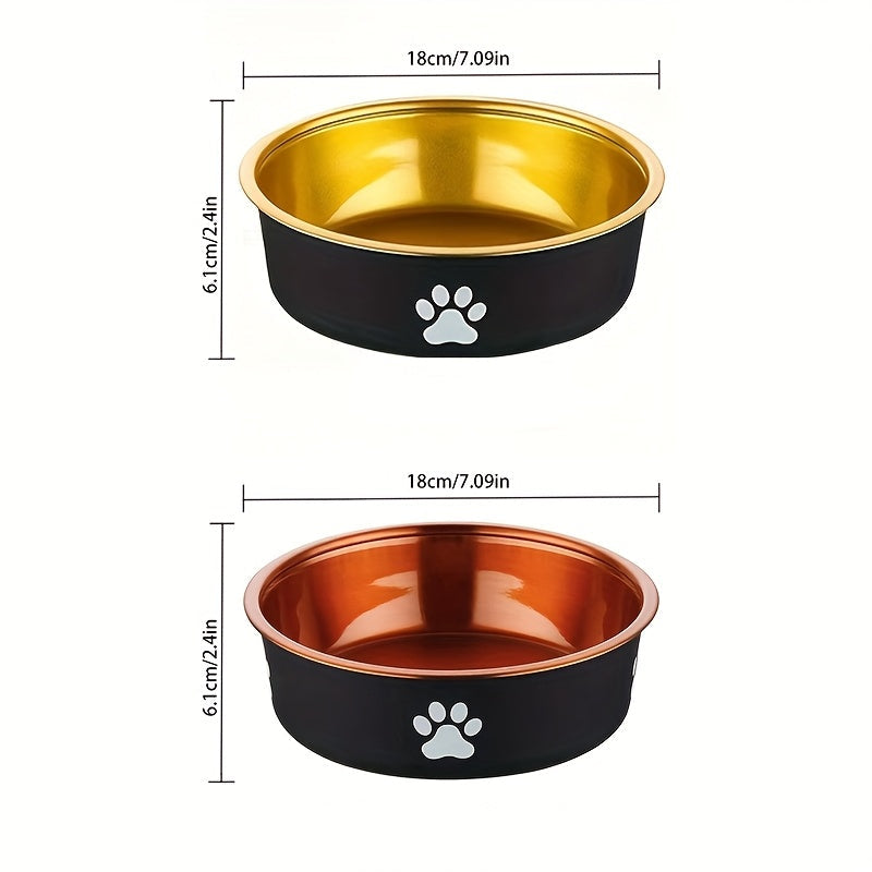 Lot de 2 gamelles inox antidérapantes pour chien