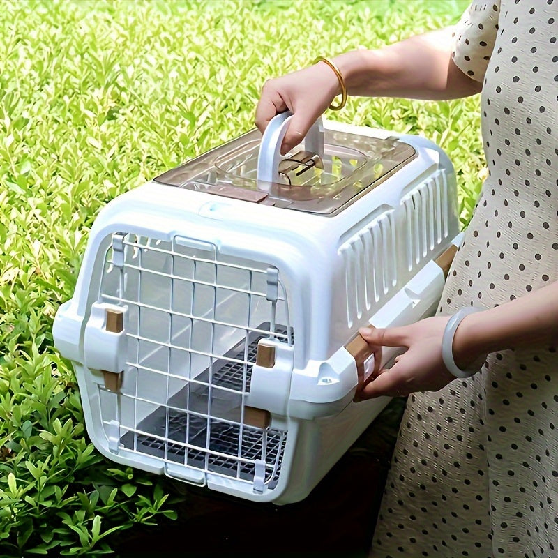 Caisse de transport pour chat en PP robuste avec fermeture sécurisée