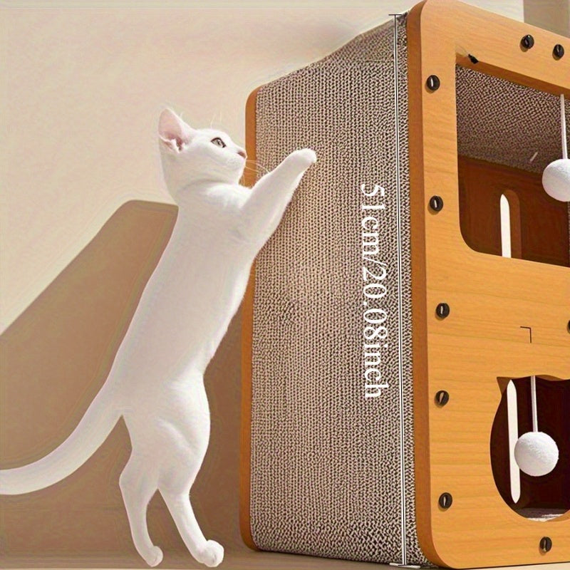 Maison Griffoir Verticale à Deux Niveaux pour Chats de Grande Taille