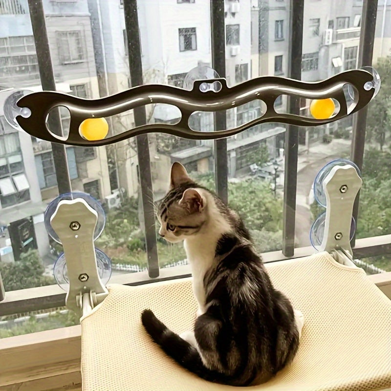 Jouet de Fenêtre Ondulé avec Balles pour Chat