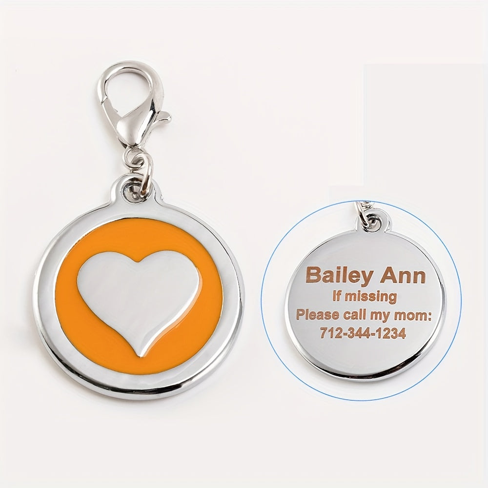 Lot de 2 Médailles rondes pour collier de Chien