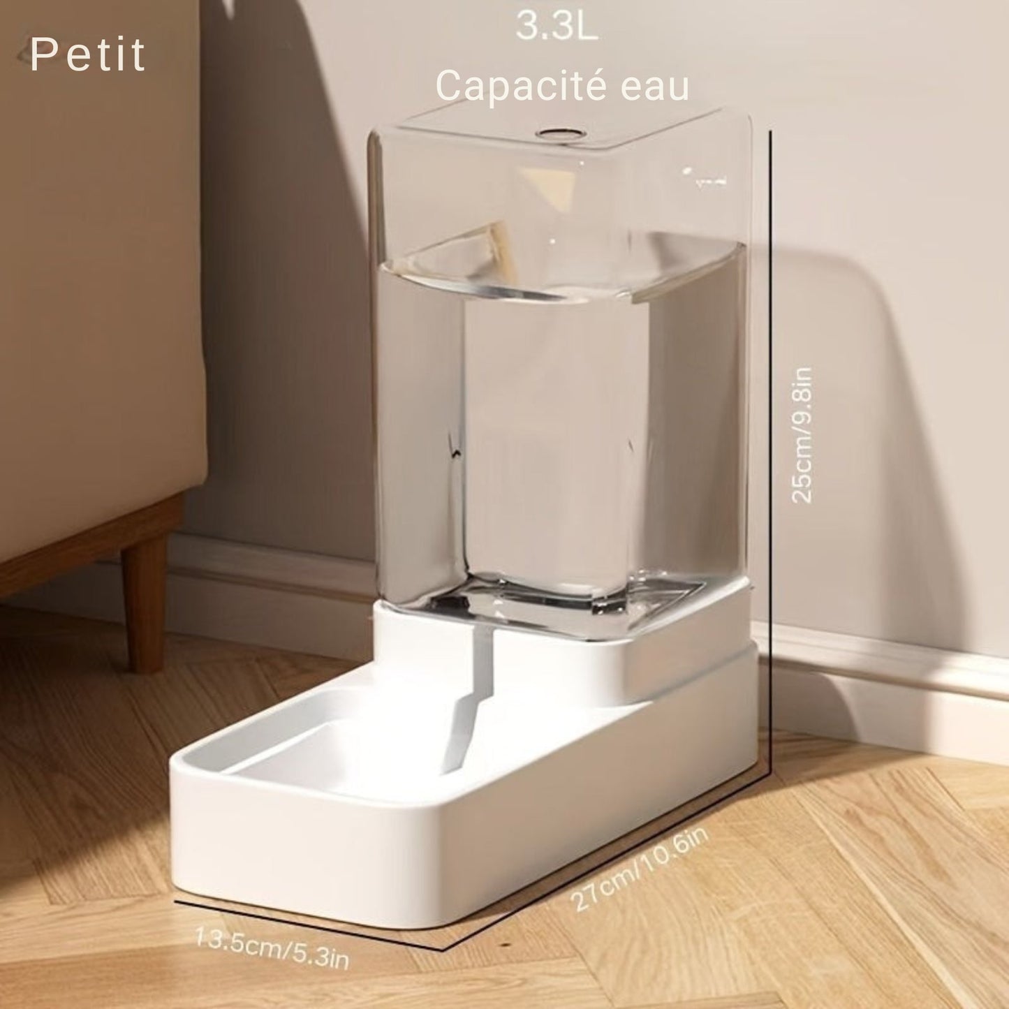 Distributeur automatique eau & croquettes pour Chien ou Chat (2 tailles)