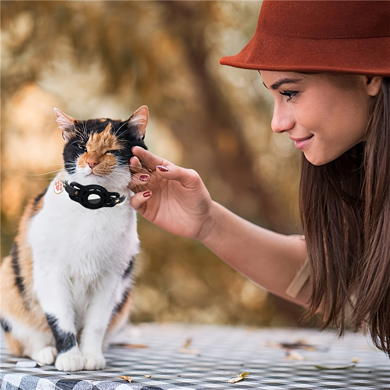 Collier GPS Intelligent pour Chat avec Dispositif Anti-Perte et Support Protecteur