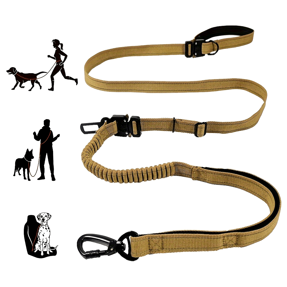Laisse Mains Libres avec Boucle pour Voiture pour Chien