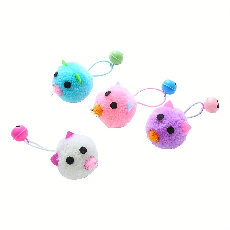 Jouet Souris en Peluche avec Clochette pour Chat