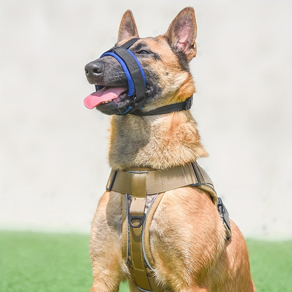 Muselière Ajustable en Maille Respirante pour Chiens