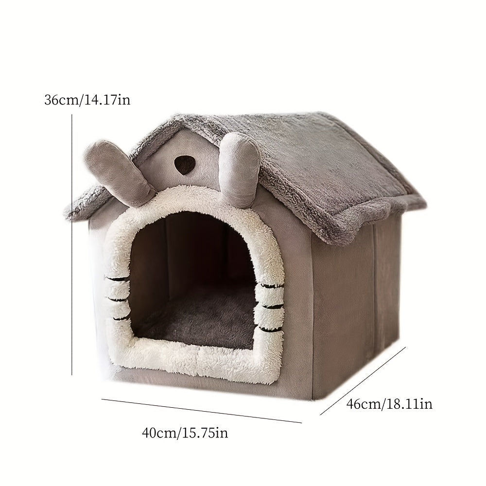 Maison Douce en Velours pour Petits Chiens ou Chats