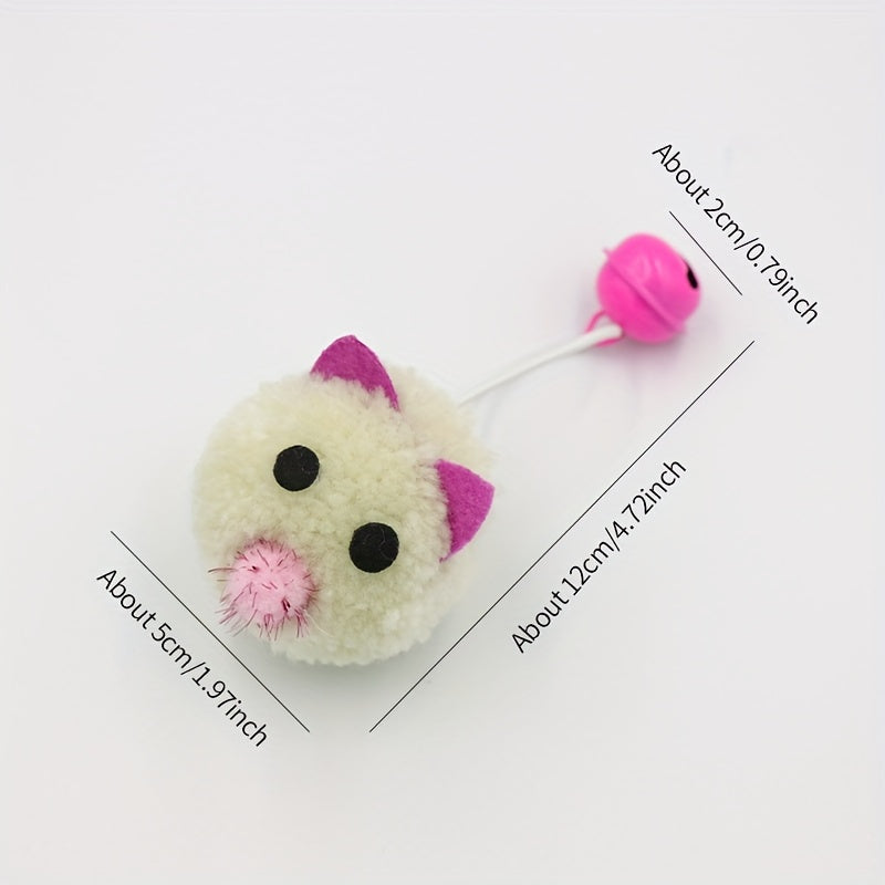 Jouet Souris en Peluche avec Clochette pour Chat