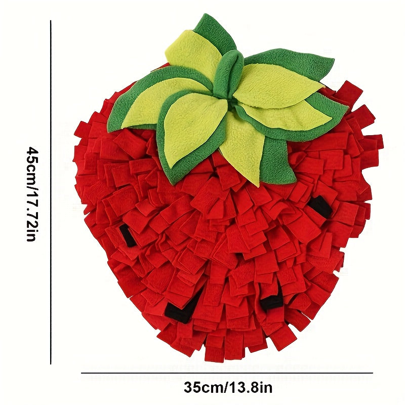 Tapis de Fouille Fraise en Polaire pour Chiens et Chats