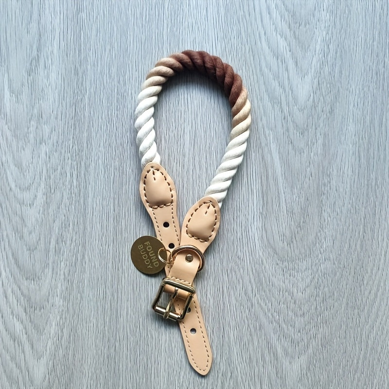 Collier Pastel Corde Tressée pour Chien