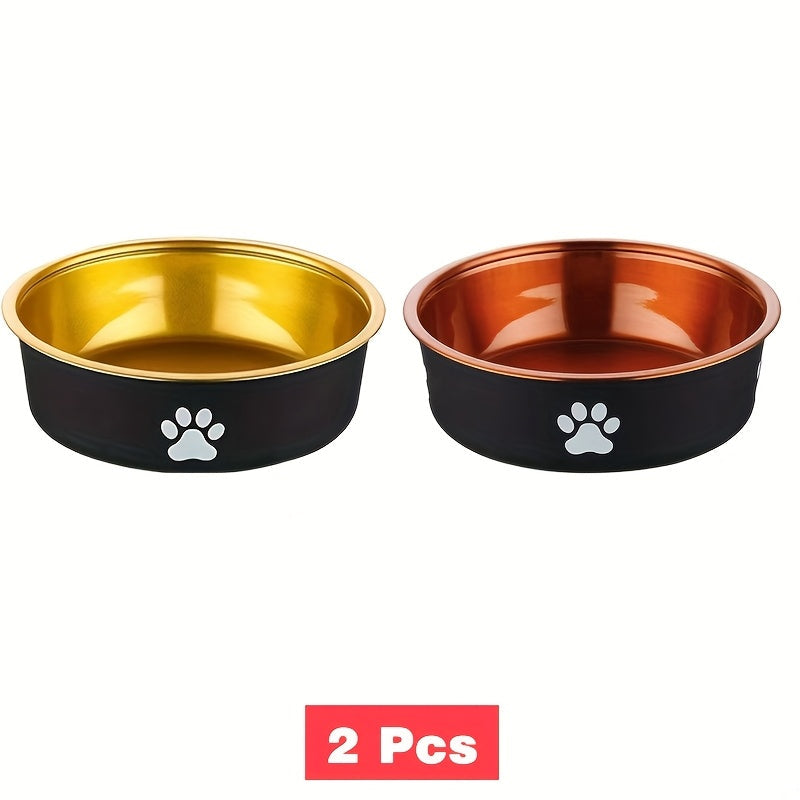 Lot de 2 gamelles inox antidérapantes pour chien