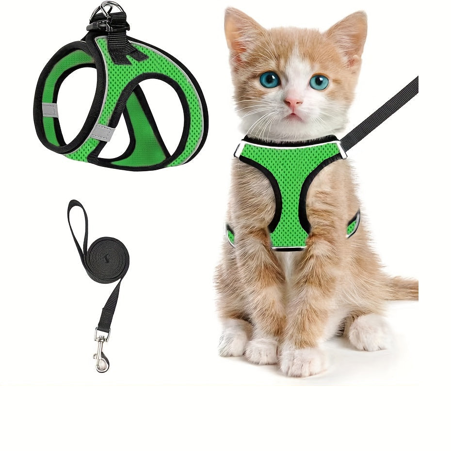 Harnais pour Chat Anti-Fuite avec Laisse